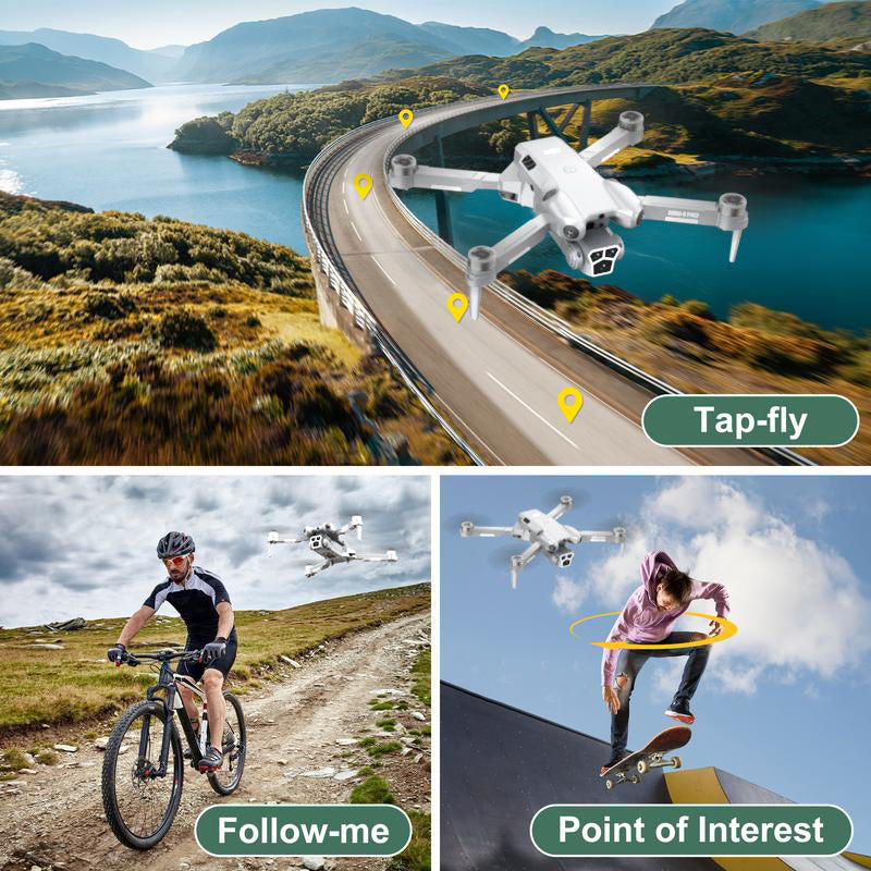 MINI4 drone, equipped with 1080p wide-angle high-definition camera, foldable RC helicopter, WiFi,FPV