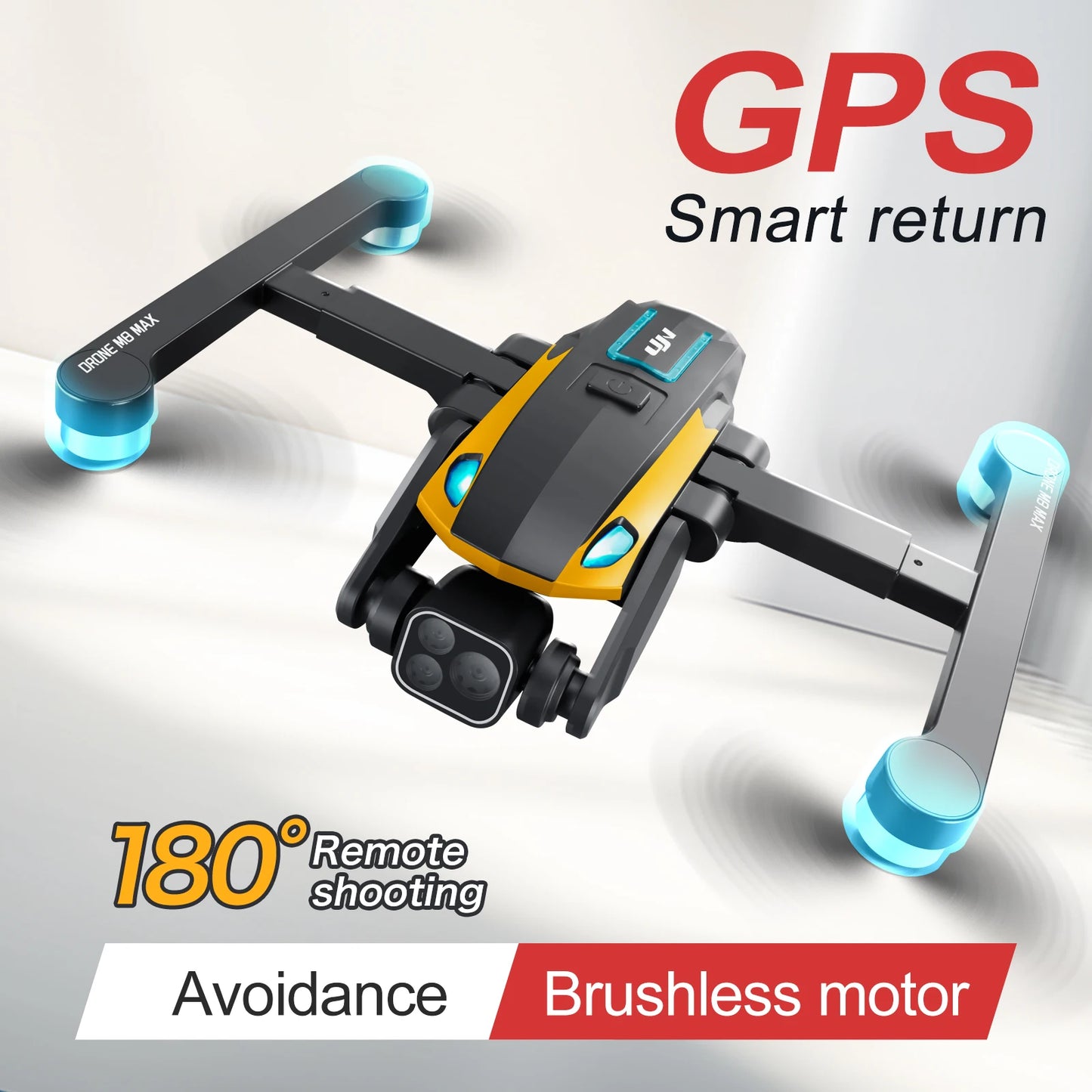 M8 Max drone with 8K camera, intelligent obstacle avoidance, optical flow positioning, precise hovering shooting 