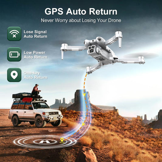 MINI4 drone, equipped with 1080p wide-angle high-definition camera, foldable RC helicopter, WiFi，FPV