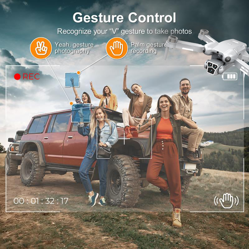 Drone MINI4  equipped with 1080p wide-angle high-definition camera, foldable RC helicopter, WiFi，FPV