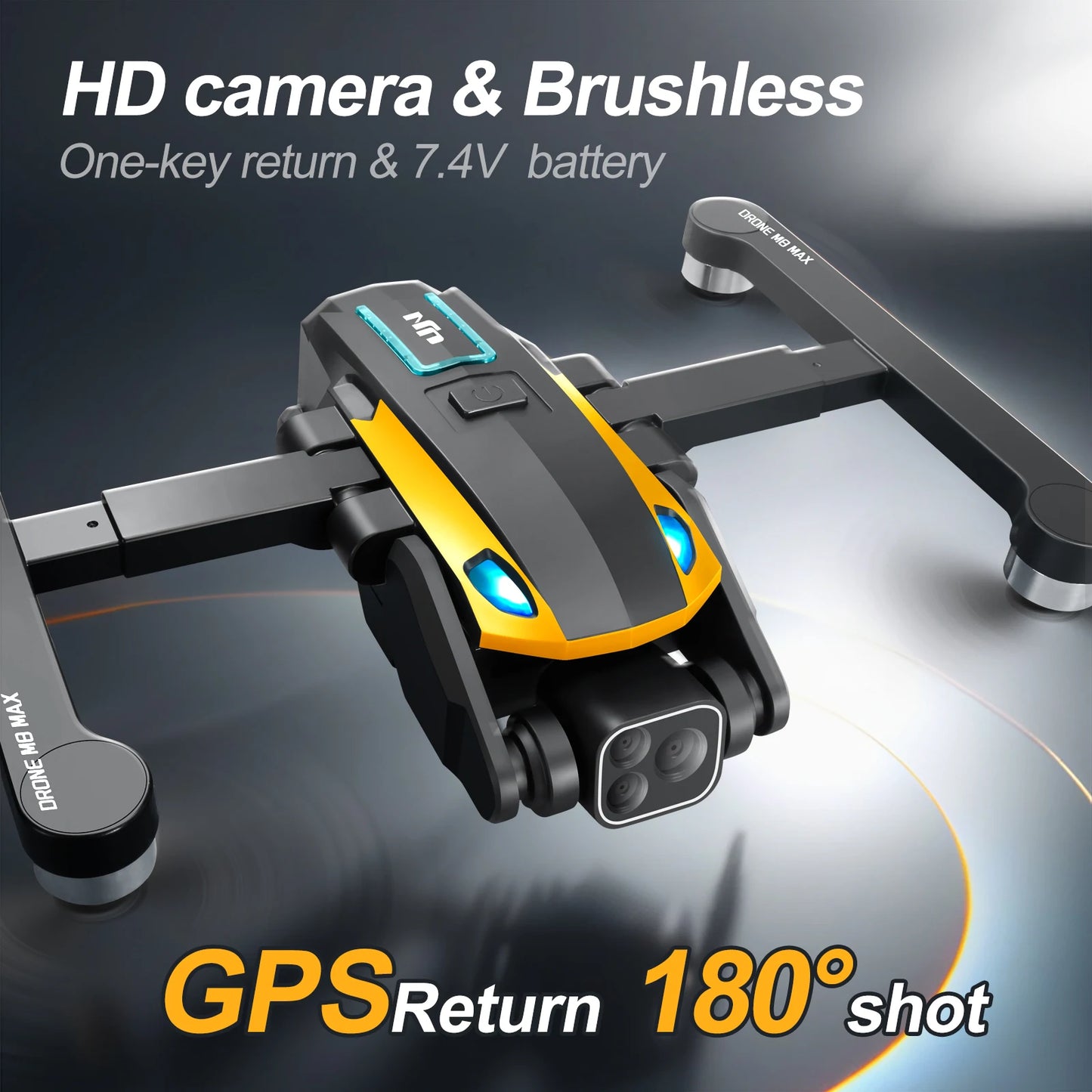 M8 Max drone with 8K camera, intelligent obstacle avoidance, optical flow positioning, precise hovering shooting ﻿